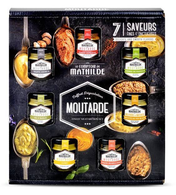 Coffret 7 moutardes en petits pots - Le Comptoir de Mathilde