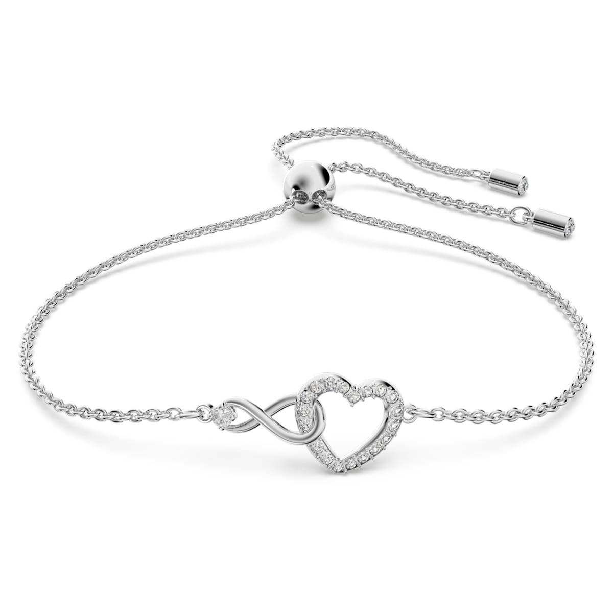 Bracelet-jonc Swarovski Infinity cœur argenté Swarovski