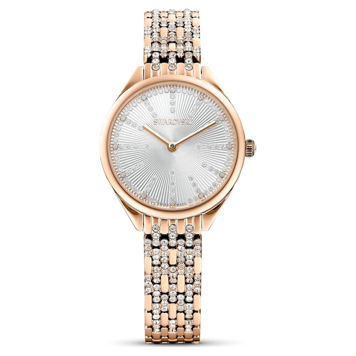 Montre Attract couleur or rose Swarovski