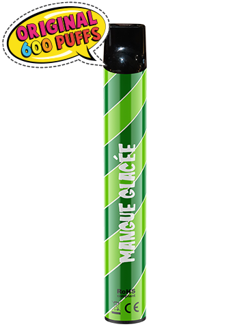 Cigarette électronique jetable Wpuff de Liquideo Originale 600 puffs saveur Mangue Glacée