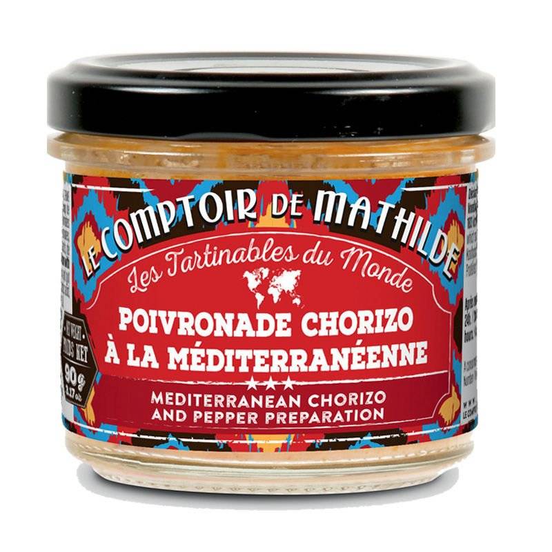 Les Tartinables - Poivronade Chorizo à la méditerranéenne - Le Comptoir de Mathilde