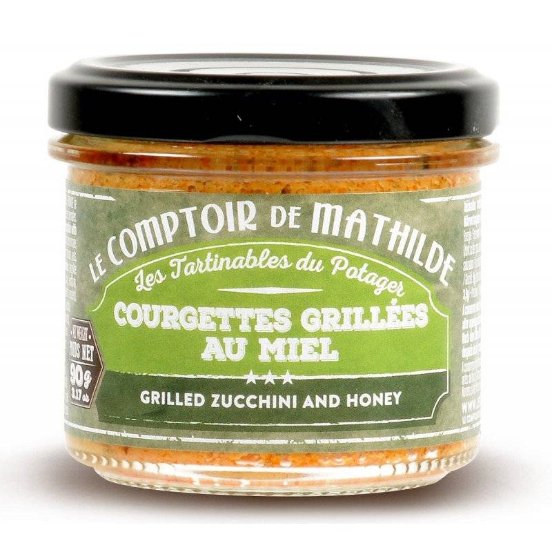 Les Tartinables - Courgettes grillées au miel - Le Comptoir de Mathilde