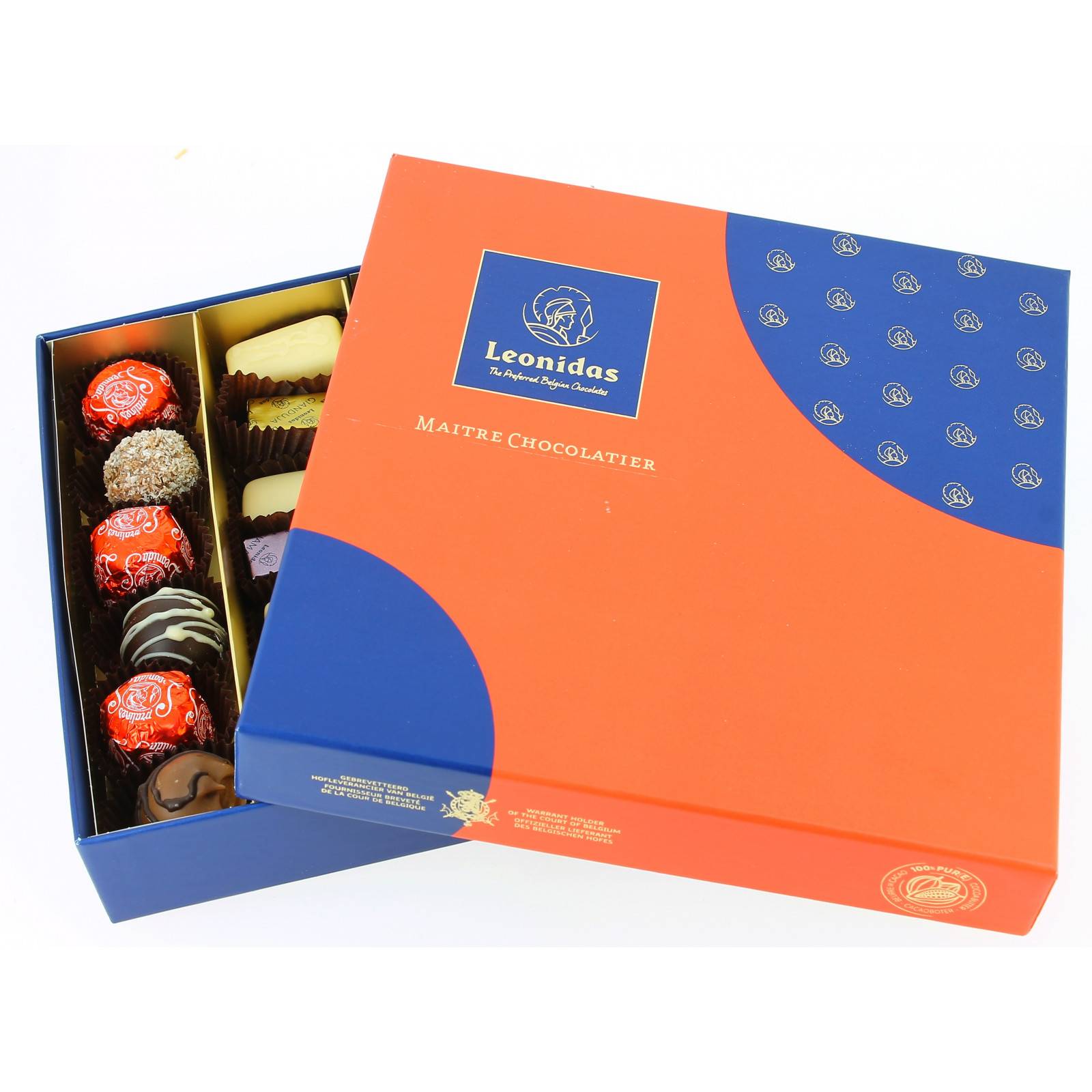 Boite carrée de chocolats Leonidas - Collection France - 350g