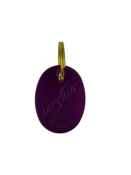 Médaille gravure personnalisée en métal violet