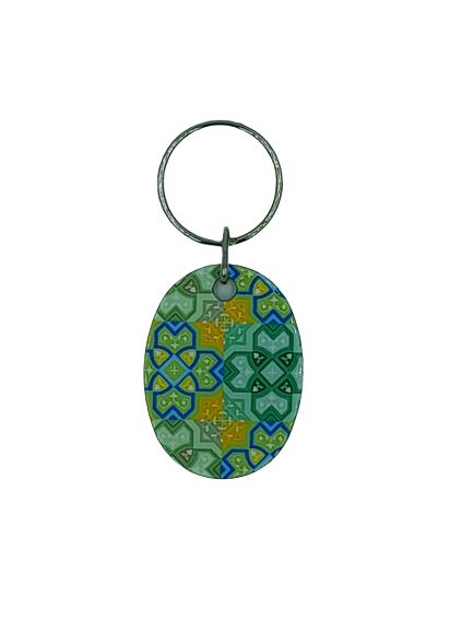 Porte-clés personnalisable motif vert