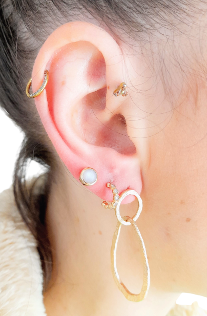 Boucles d'oreilles modèle Ischia - Plaqué or jaune 18 carats
