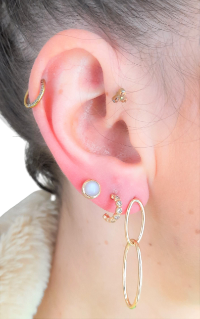 Boucles d'oreilles modèle Vivara - Plaqué or jaune 18 carats
