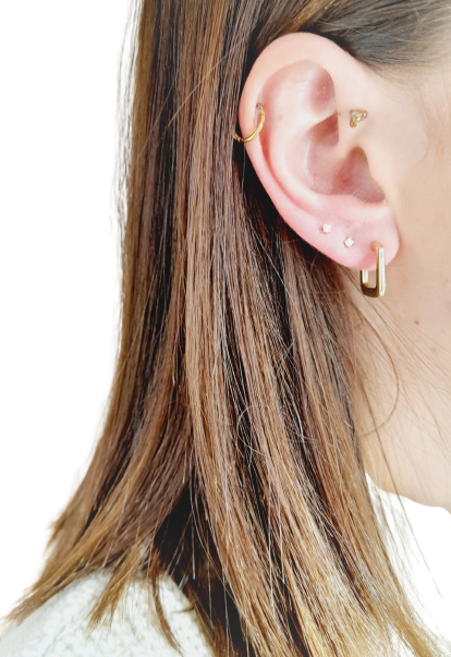 Boucles d'oreilles modèle Capri - Plaqué or jaune 18 carats