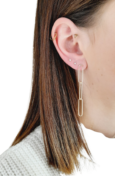 Boucles d'oreilles modèle Palma - Plaqué or jaune 18 carats