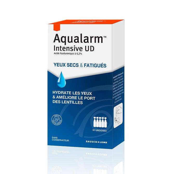 Lubrifiant pour lentilles - larmes artificielles - AQUALARM INTENSIVE Uni dose 30 x 0,5 ml - Bausch & Lomb - Atol
