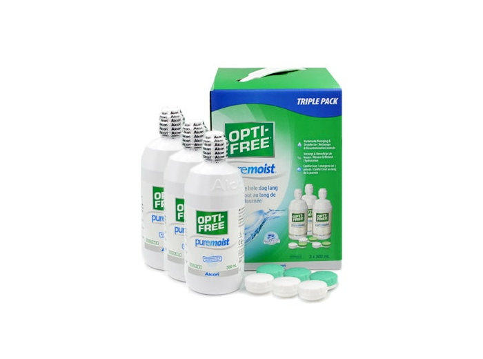 Solution de décontamination pour lentille - OPTI-FREE PUREMOIST Tri-Pack - Alcon - Atol