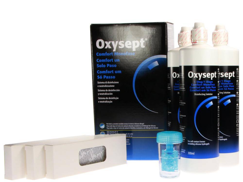 Solution oxydante pour lentilles - OXYSEPT 1 ETAPE BIPACK - Amo - Atol