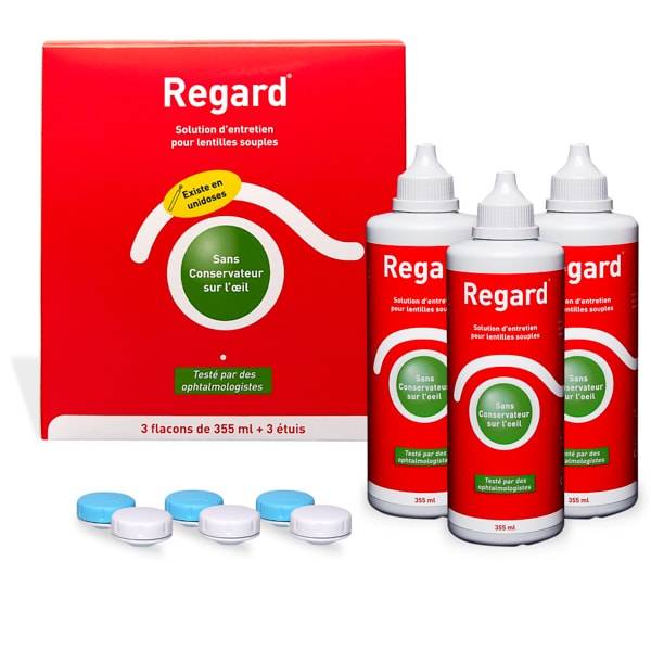 Solution stérile pour lentilles - REGARD 3x355 ml - Horus Pharma - Atol