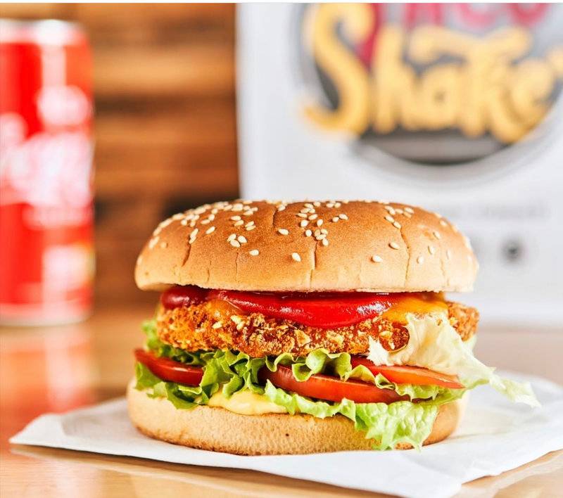 Menu Chicken Burger TacoShake : 1 Burger + 1 portion de frites au choix + 1 boisson au choix