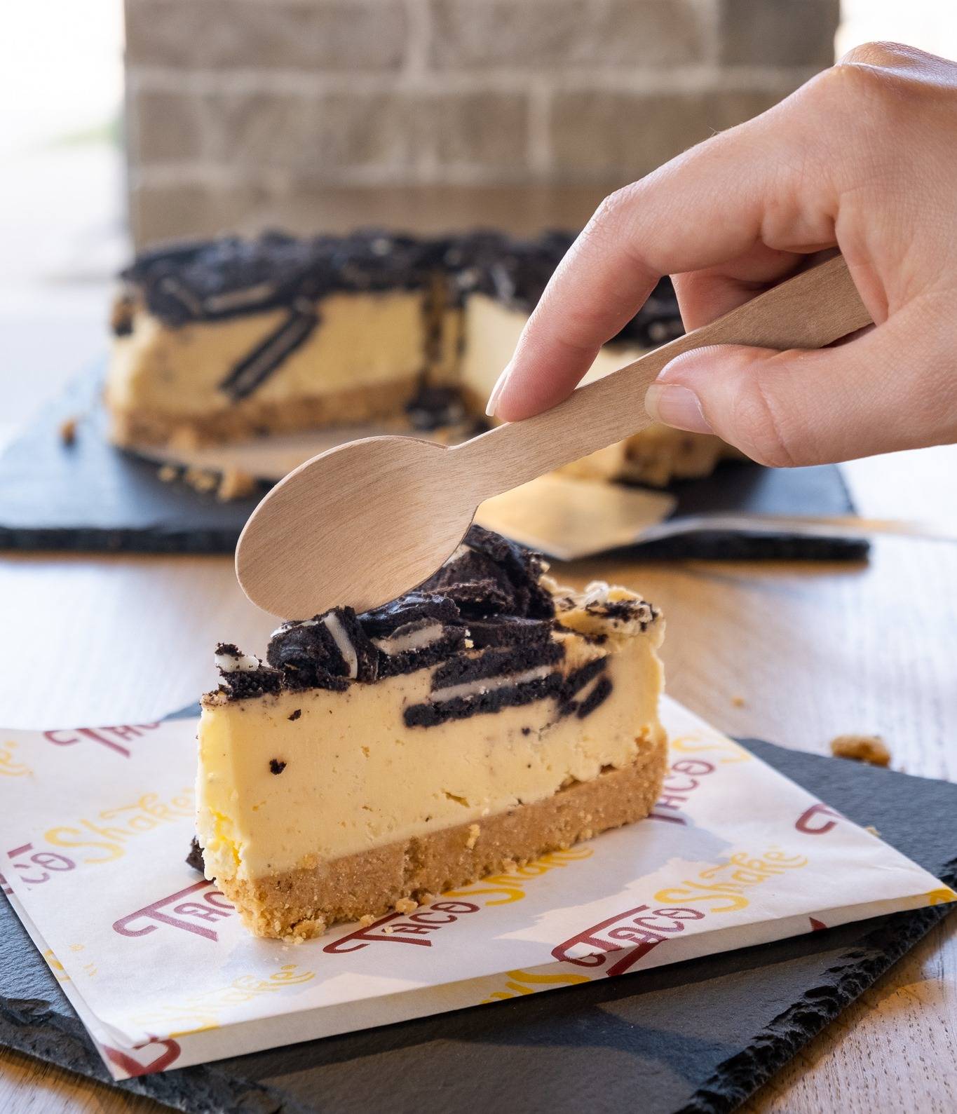 Cheesecake saveur vanille ou cookie & cream - TacoShake