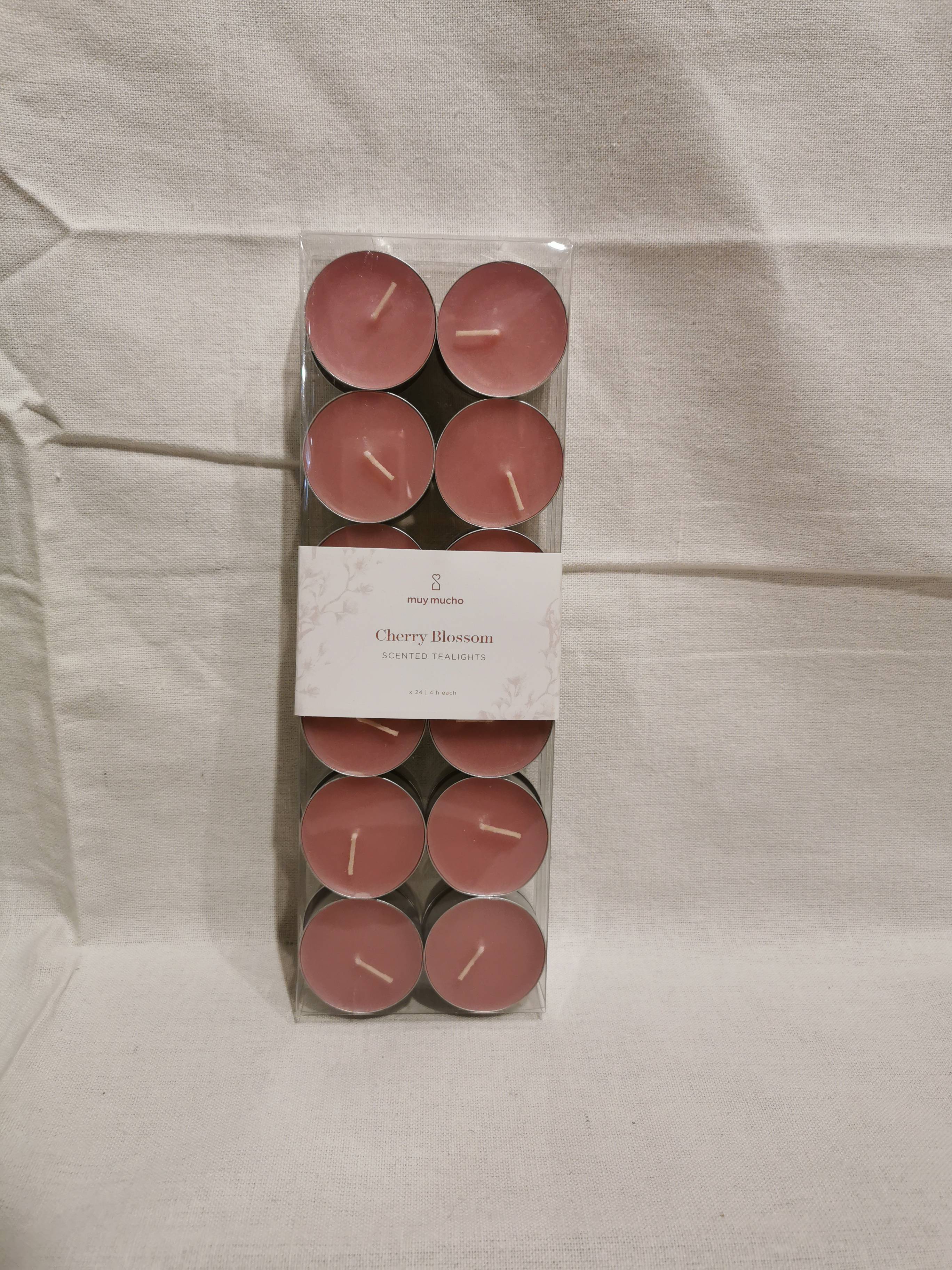 Pack de 24 bougies à thé Cherry Blossom - Muy Mucho