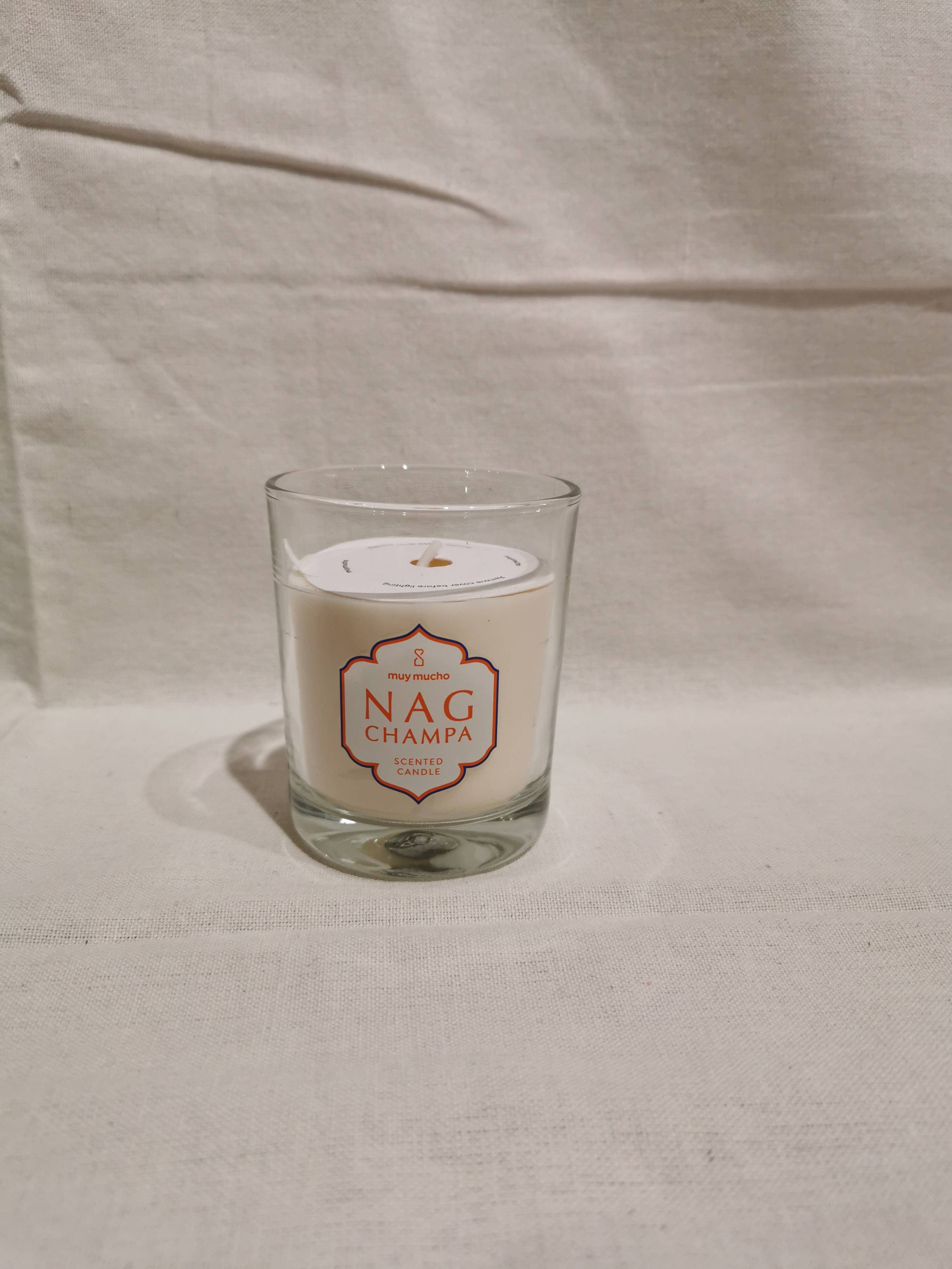 Bougie en verre parfum Nag Champa - 30h de combustion - Muy Mucho