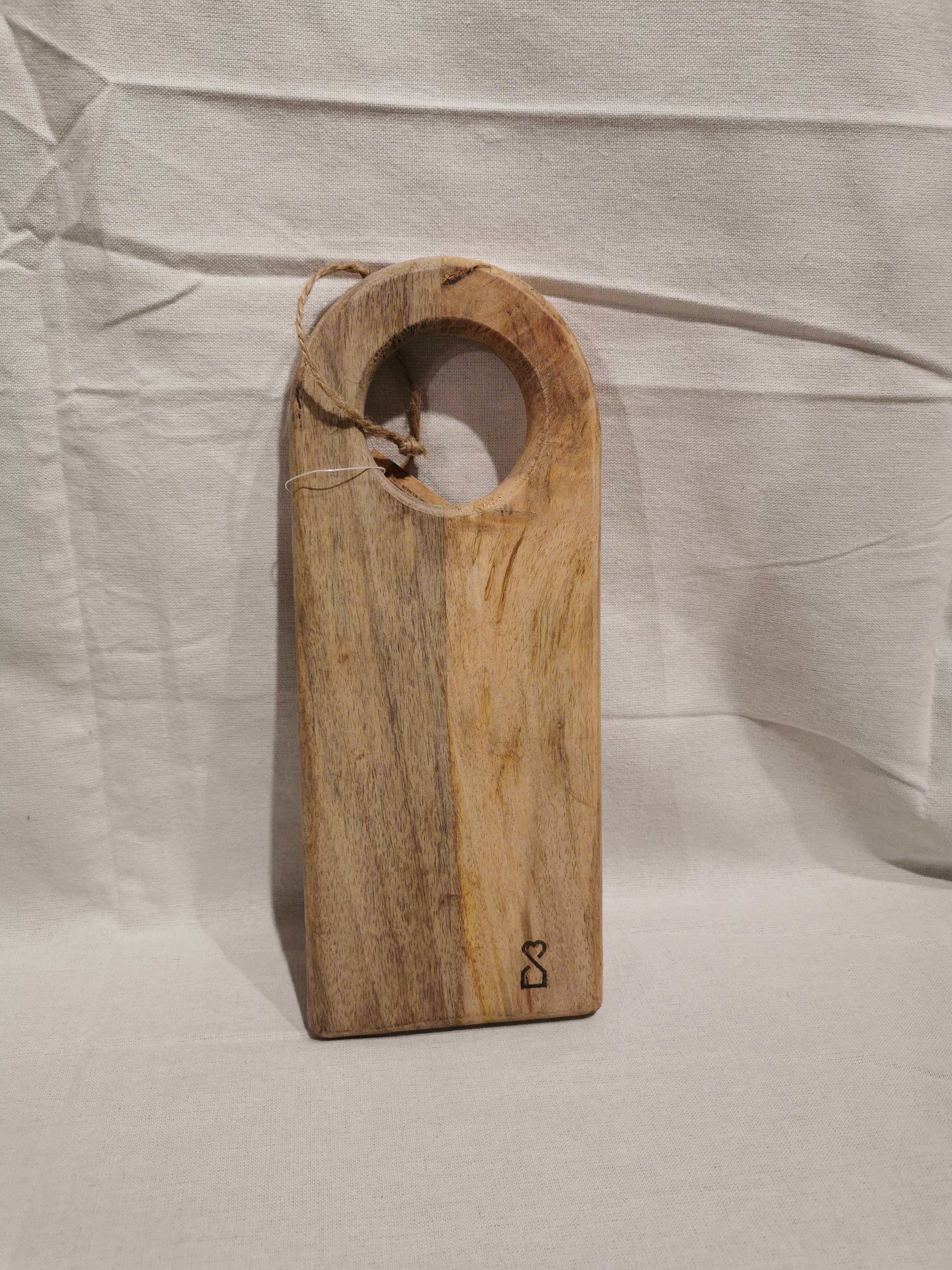 Planche à découper arrondie avec anses en bois foncé - Muy Mucho