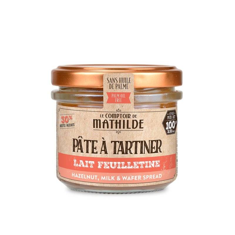 Pâte à Tartiner Lait Noisette 100g Feuilletine - Le Comptoir de Mathilde