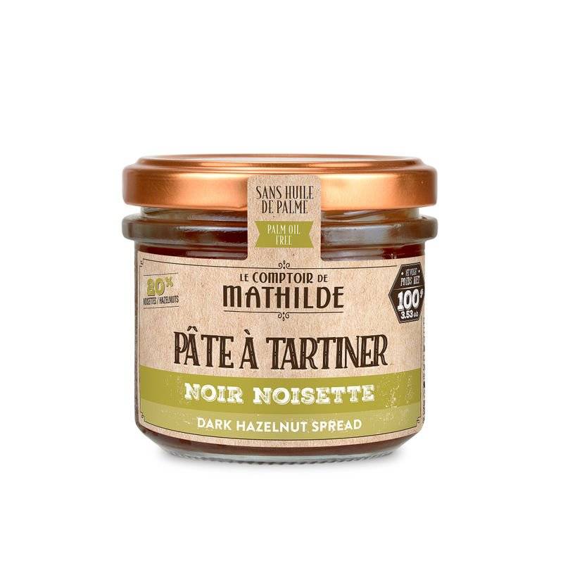 Pâte à Tartiner Noir Noisette 100g 20% - Le Comptoir de Mathilde