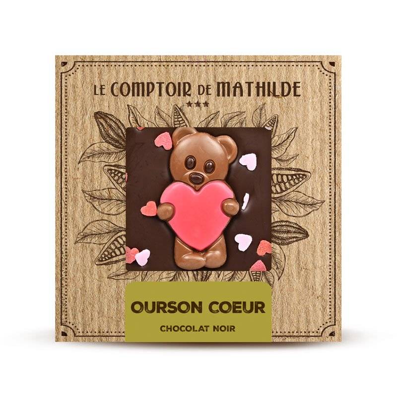 Tablette Cœur - Chocolat noir Le Comptoir de Mathilde
