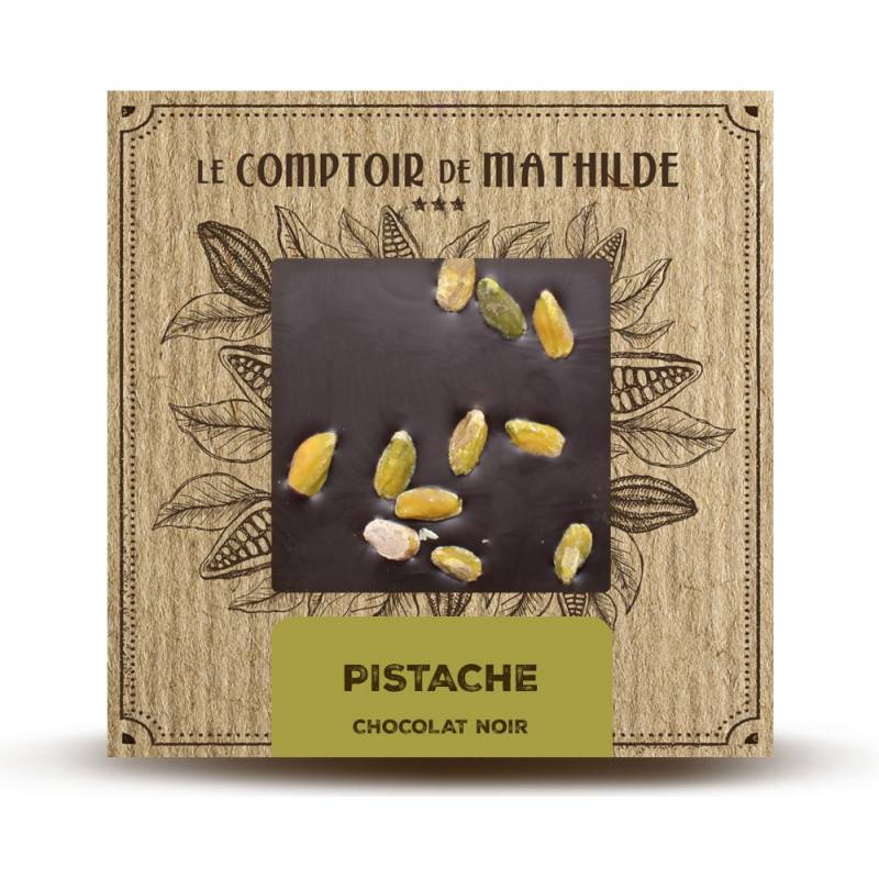 Tablette Pistache - Chocolat noir Le Comptoir de Mathilde