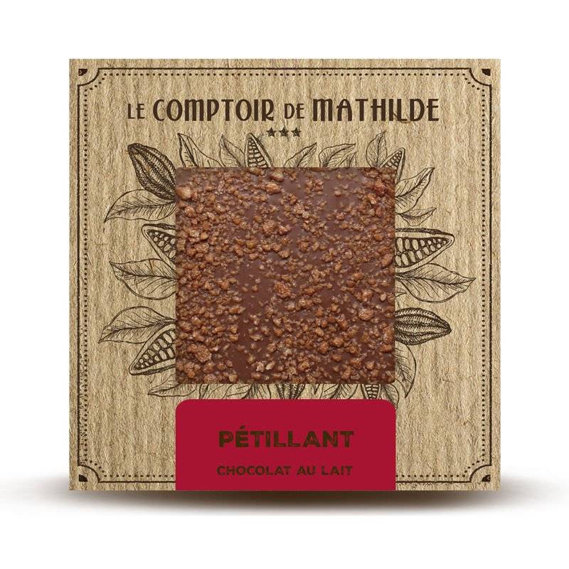 Tablette Pétillant - Chocolat lait Le Comptoir de Mathilde
