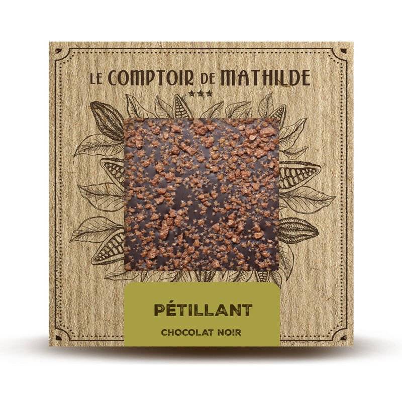 Tablette Pétillant - Chocolat noir Le Comptoir de Mathilde