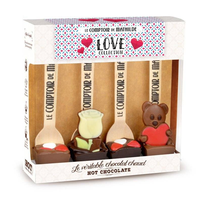 Coffret 4 hot chocolate love collection sujets assortis - Le Comptoir de  Mathilde