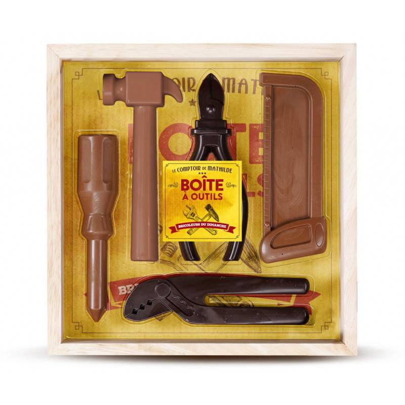 Coffret Boite à outils - Chocolats Noir & Lait - Le Comptoir de Mathilde