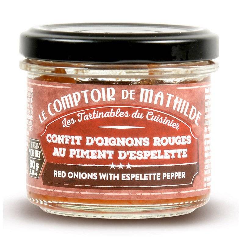 Confit d'oignons rouges au piment d'Espelette - Le Comptoir de Mathilde