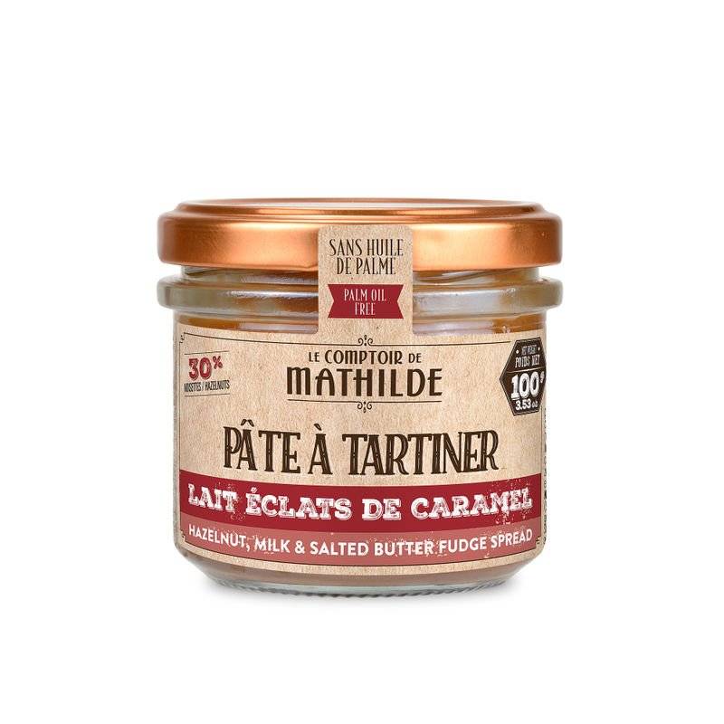 Pâte à Tartiner Lait Noisette Éclats de Caramel Beurre Salé - Le Comptoir de Mathilde