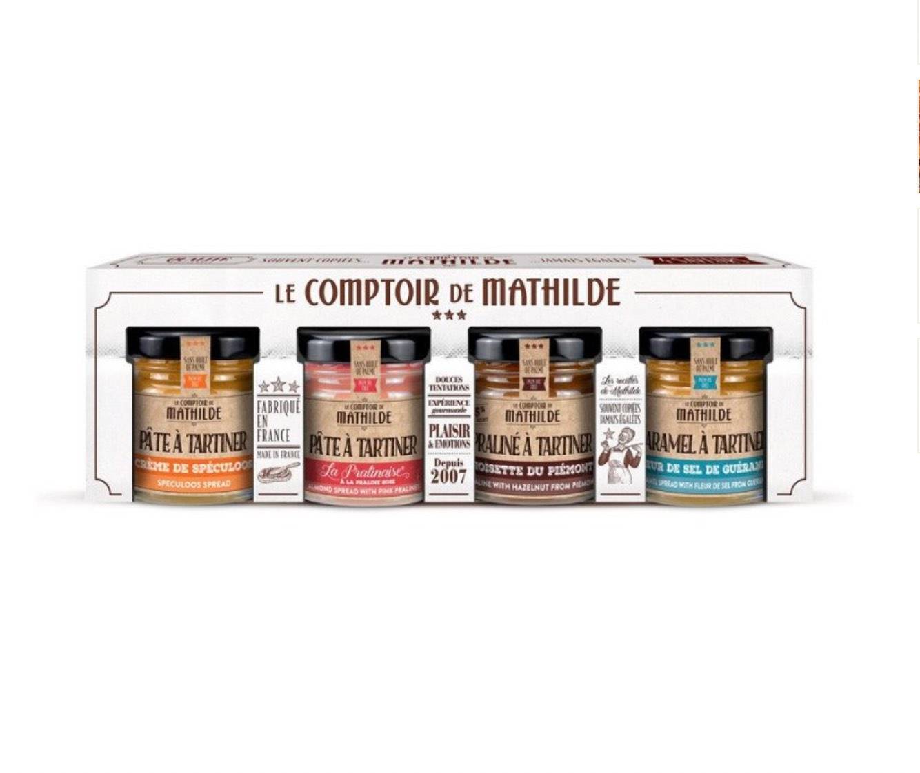 Coffret pâte à Tartiner les Mathildettes 4 x 30g - Le Comptoir de Mathilde