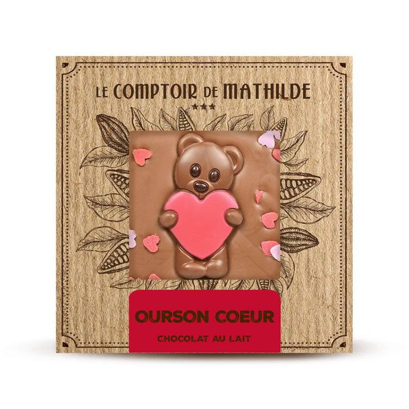 Tablette Cœur - Chocolat lait Le Comptoir de Mathilde