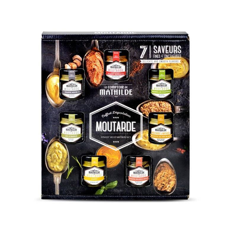 Coffret Dégustation Moutardes 7 x 35g - Le Comptoir de Mathilde