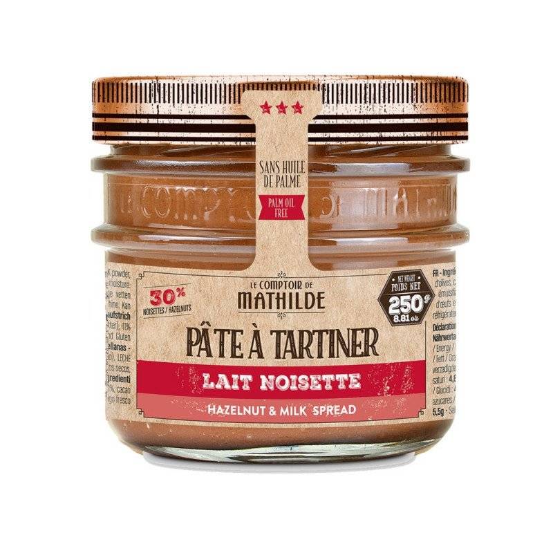 Pâte à tartiner lait noisette - Le Comptoir de Mathilde