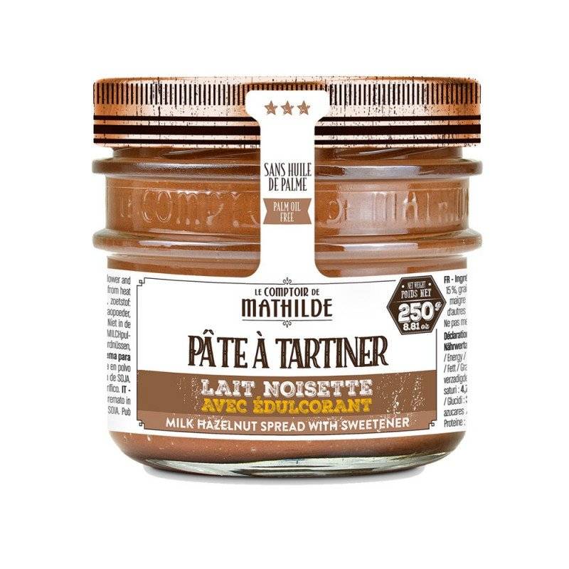 Pâte à Tartiner lait noisette avec édulcorant - Le Comptoir de Mathilde