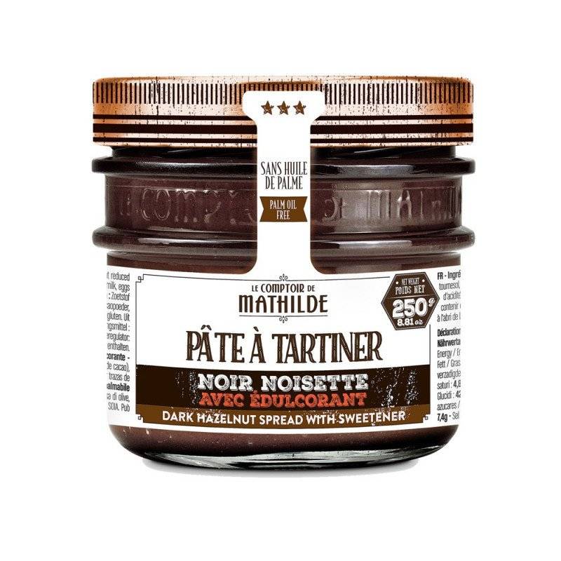 Pâte à Tartiner Noir Noisette sans sucre ajouté - Le Comptoir de Mathilde