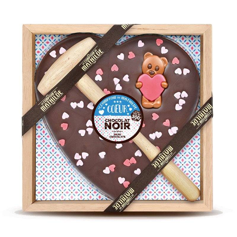 Cœur à casser Chocolat Noir - Love collection - Le Comptoir de Mathilde