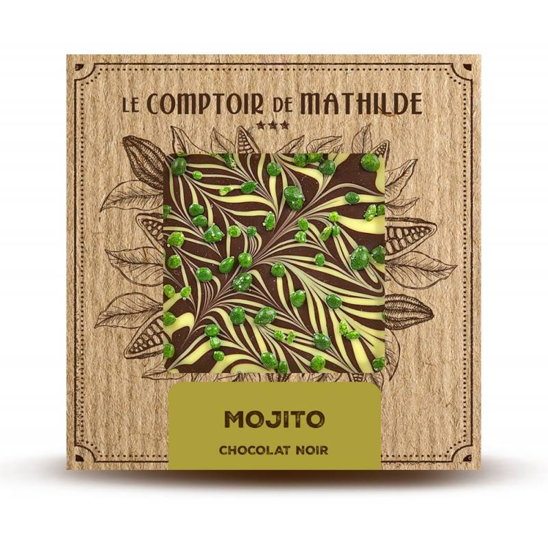 Tablette Façon Mojito - Chocolat noir - Le Comptoir de Mathilde