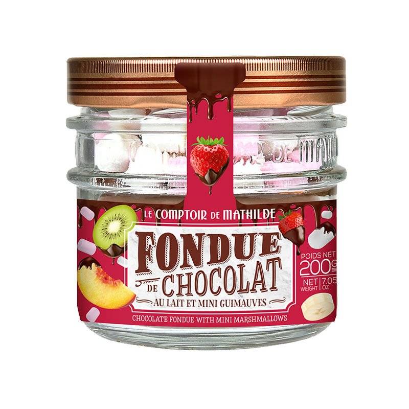 Fondue Chocolat Lait et Mini Guimauves - Le Comptoir de Mathilde