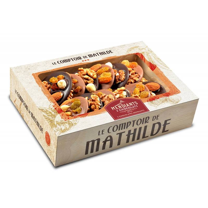 Coffret Mendiants 2 Chocolats - Le Comptoir de Mathilde