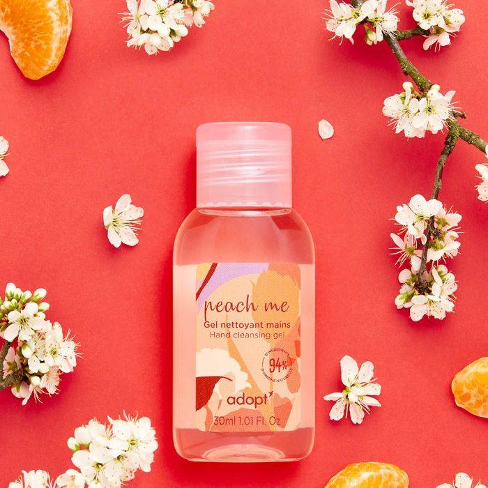 Peach me - Gel nettoyant mains sans rinçage 30ml - Adopt' - Aix-en-Provence
