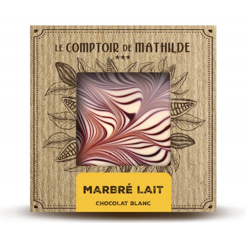 Tablette Marbré lait - Chocolat blanc - Le Comptoir de Mathilde - Istres