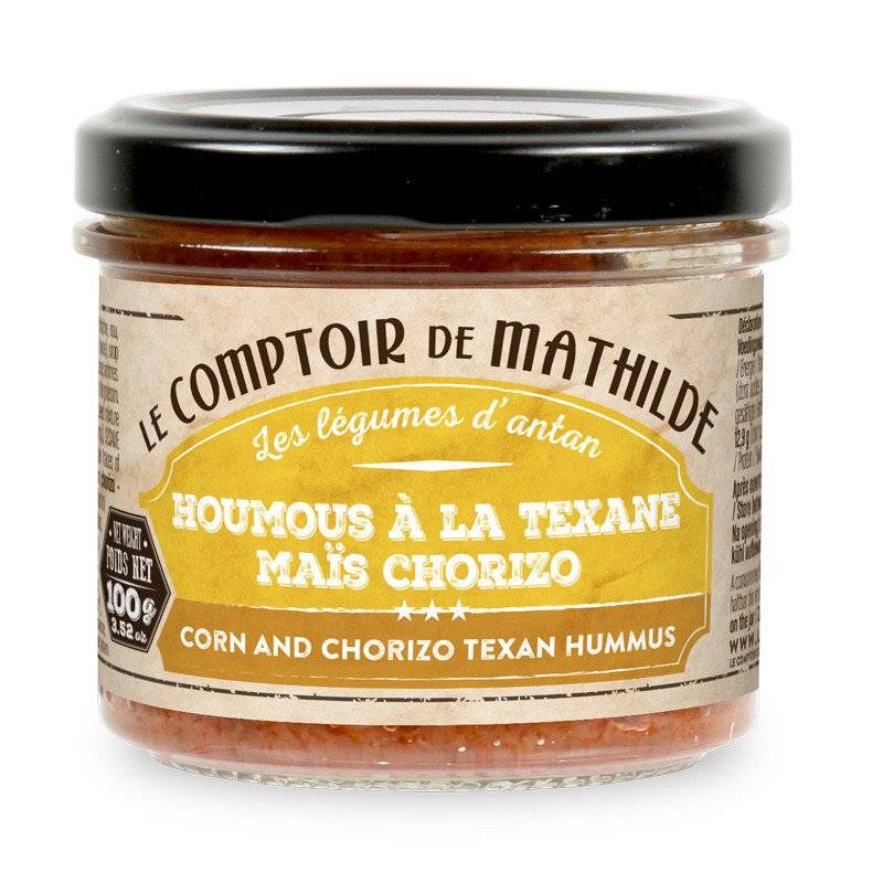 Houmous à la Texane maïs chorizo - Le Comptoir de Mathilde - Istres