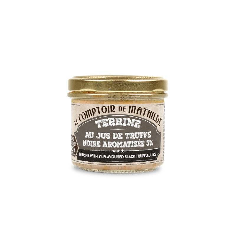 Terrine au jus de truffe noire aromatisée 3% -90g - Le Comptoir de Mathilde - Istres