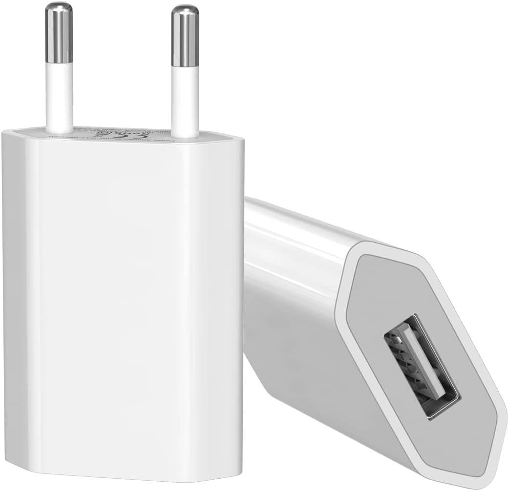 Chargeur USB pour iPhone - Adaptateur secteur USB (Blanc) - Coques&Co