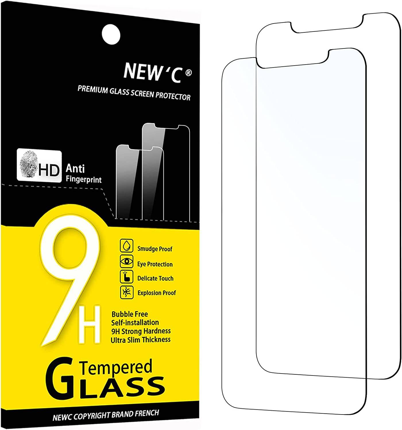 Protection d’écran iPhone en verre trempé 9H - Protection 100% surface de l\'écran - Anti Rayures et ultra résistant (0,33mm HD Ultra Transparent) - Coques&Co