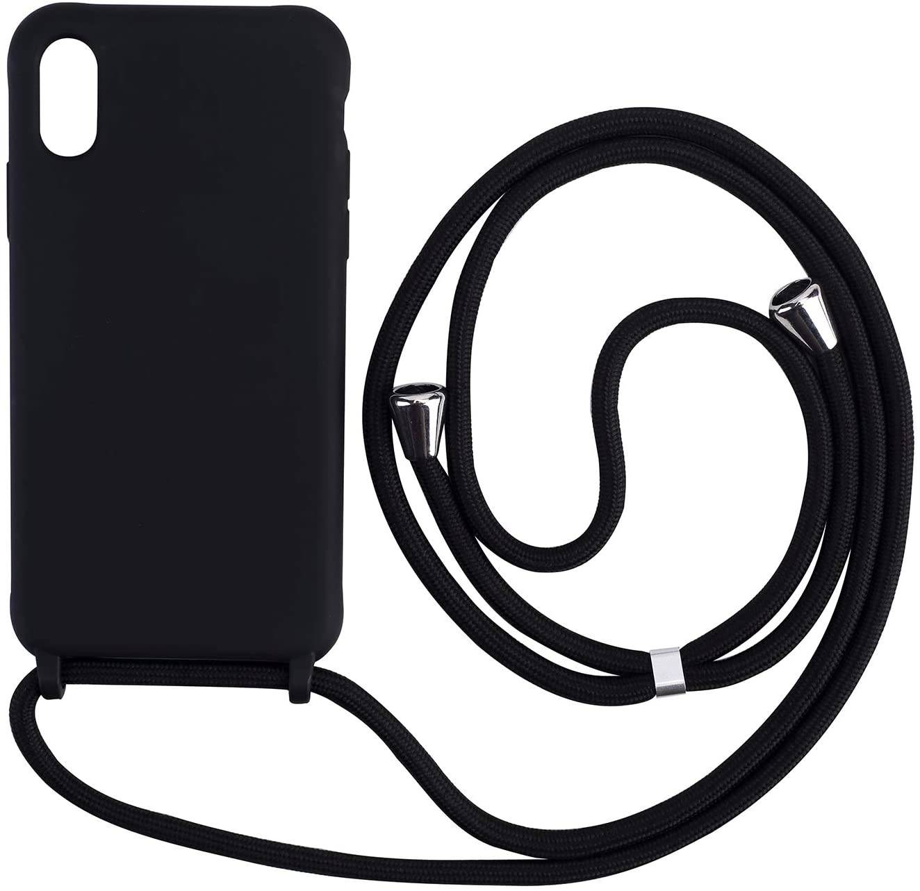 Coque avec cordon pour iPhone X/XS - Protection en Silicone Case - Coque tour de cou, bandoulière iPhone - Coques&Co