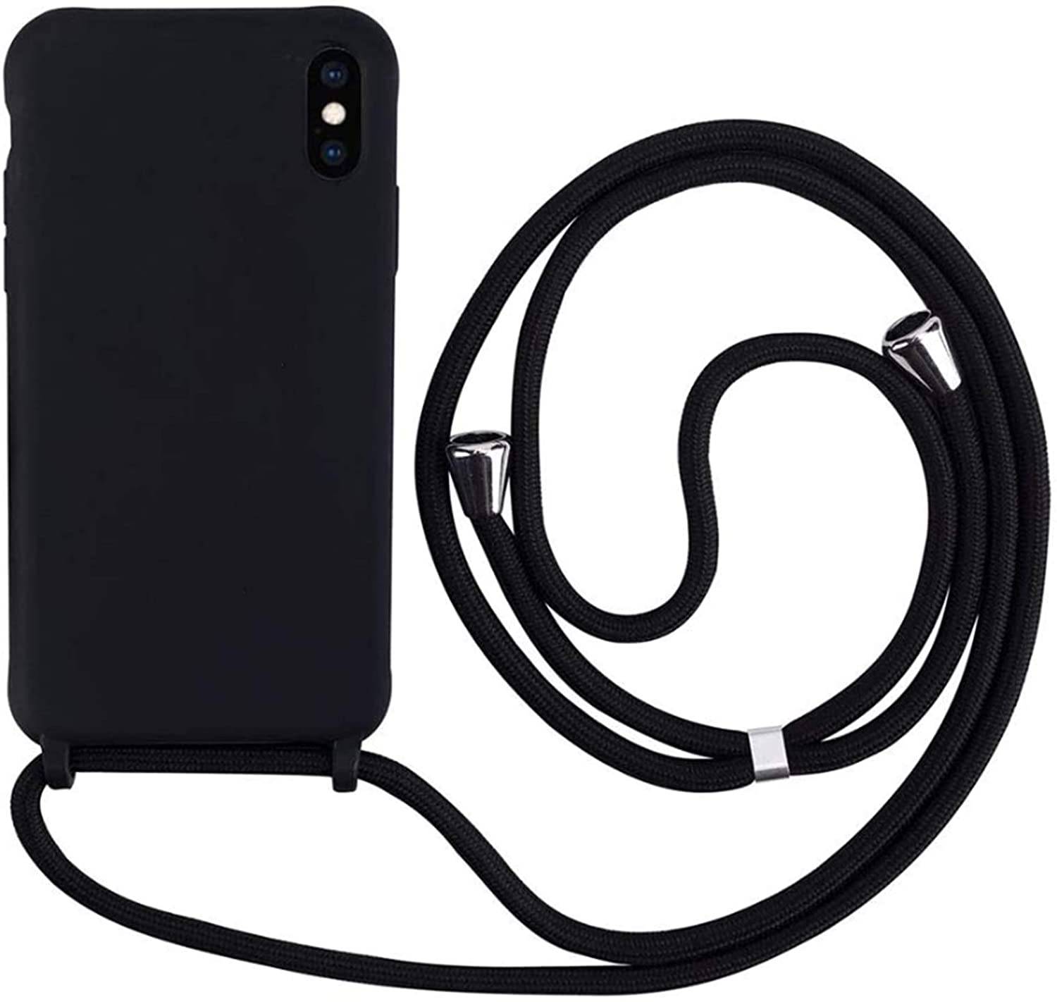 Coque avec cordon pour iPhone XS Max - Protection en Silicone Case - Coque tour de cou, bandoulière iPhone - Coques&Co